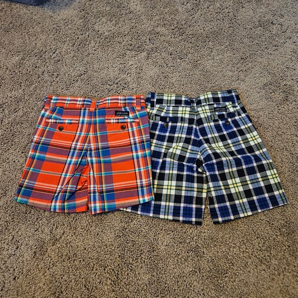Janie and Jack Plaid Shorts Kids Size 3 Lot of 2 Plaid Chino New Preppy Classic - Picture 2 of 9